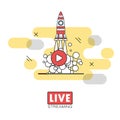 Live streaming concept Royalty Free Stock Photo