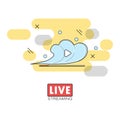 Live streaming concept Royalty Free Stock Photo