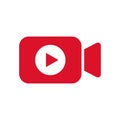 Live streaming icon, Play video recording button, Livestream online, Isolated vector design illustration. Royalty Free Stock Photo