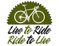 Live to ride Route bike Royalty Free Stock Photo