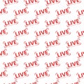 Live video icon seamless pattern isolated on white background Royalty Free Stock Photo