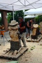 Live wood sculptures with Prem`Art Settala - Mi - Italia