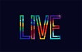 live word typography design in rainbow colors logo