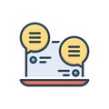 Color illustration icon for Livechat, online and technology Royalty Free Stock Photo
