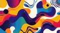Lively Abstract Background Featuring Twirling Multicolored Shapes