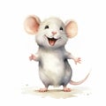 Lively And Adorable White Mouse Illustration By Raphael Lacoste