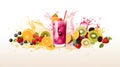 A lively banner illustrating fresh smoothies