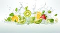 A lively banner illustrating fresh smoothies