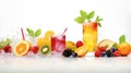 A lively banner illustrating fresh smoothies