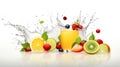 A lively banner illustrating fresh smoothies