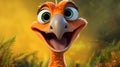 Lively Cartoon Bird With Imax-style Hyper-realistic Features