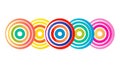 Lively Colorful Concentric Rings - Dynamic Abstract Pattern, vector design Generative AI Royalty Free Stock Photo