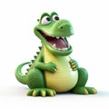 Lively 3d Cartoon Alligator Smiling - Daz3d Style