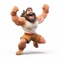 Lively 3d Cartoon Character Wrestling Render - Noah