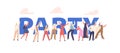 Lively And Energetic Banner With Characters Enjoying Party Fun. A Vibrant Celebration Filled With Laughter, Dancing