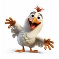 Lively And Energetic Hen Animation In Pixar Style