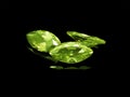 Lively Green Peridot Gems Marquise Facet Royalty Free Stock Photo