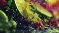 Lively Lime Zest and Berry Bliss Abstract Background