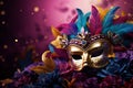 Lively Mardi gras carnival day. Generate Ai