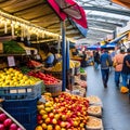 A lively market with stalls selling colorful fruits and vegetables4, Generative AI