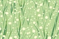 Lively polka dot grass seamless pattern. Whimsical and cheerful design for textiles and wallpapers. AI Image Royalty Free Stock Photo