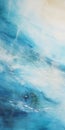 Lively Seascapes: Abstract Painting With White And Blue Water