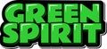 Green spirit lettering vector design