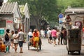 Lively street in the old Hutongs of Beijing Royalty Free Stock Photo