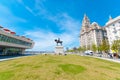 Liver Building with a statue Royalty Free Stock Photo