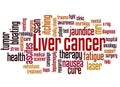 Liver cancer word cloud concept