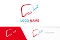 Liver care logo template combination. Unique gastrointestinal clinic logotype design template.