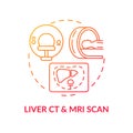 Liver CT and MRI scan concept icon