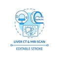 Liver CT and MRI scan concept icon