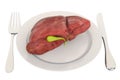 Liver Disease Diet concept, 3D Royalty Free Stock Photo