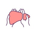 Liver diseases treatment RGB color icon