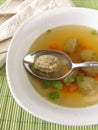 Liver dumplings soup Royalty Free Stock Photo