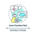 Liver function test concept icon