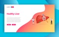 Liver health doctor treatment concept for website design landing page template - 