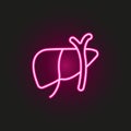 liver herpetology neon style icon. Simple thin line, outline  of medical icons for ui and ux, website or mobile application Royalty Free Stock Photo