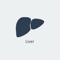 Liver icon. Vector illustration Royalty Free Stock Photo