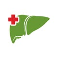 Liver with medical plus logo vector template, Creative Liver logo design concepts