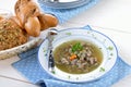 Liver noodle soup