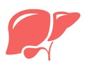 Liver organ medical icon