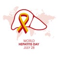 World Hepatitis Day on 28 July vector Royalty Free Stock Photo