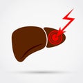 Liver pain icon