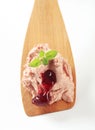 Liver pate and cranberry sauce Royalty Free Stock Photo