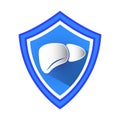Liver Protection Shield. Royalty Free Stock Photo