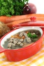 Liver spaetzle soup Royalty Free Stock Photo