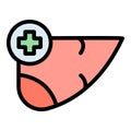 Liver treatment icon vector flat