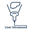 Liver ultrasound scan icon